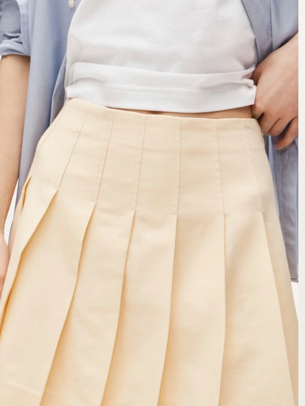 NWT J Crew Pleated Mini Skirt in Gramercy Linen Blend